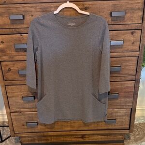 Eileen Fisher  Charcoal Tunic with Pockets